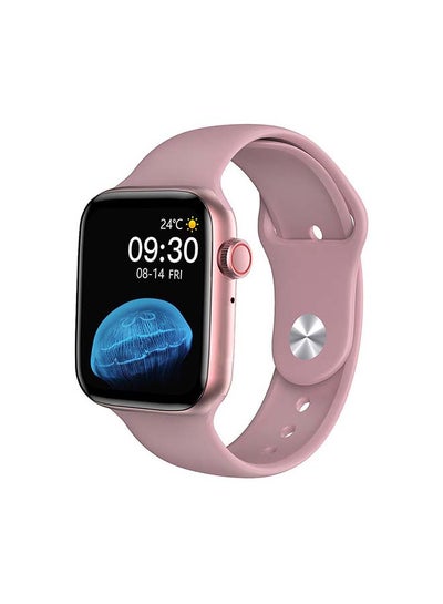 V22 Smart Watch Zinc Alloy 200mAh Battery With Call Pink
