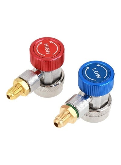2-Piece R134A Adapter Fitting Blue/Red 5x4x4cm