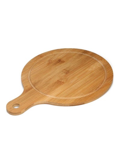 Bamboo Chopping Block Pizza Plate Brown