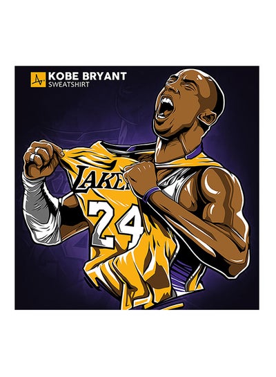 Kobe Bryant Basketball Player MDF Wall Art Multicolour 30 X 30cm