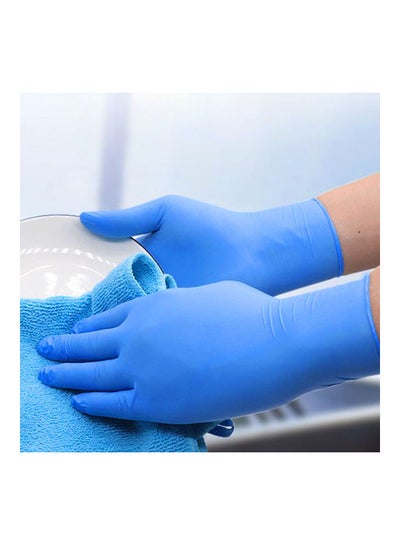 Pack Of 50 Nitrile Disposable Gloves Blue