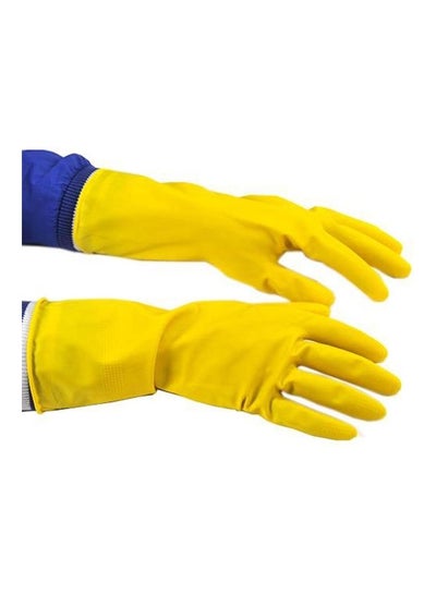 Household Kitchen Dish Washing Laundry Gloves Yellow 31x5x5cm