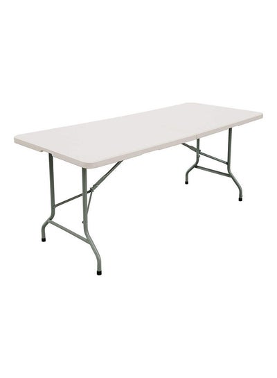 Foldable Buffet Table White/Grey 150 x 72 x 73cm
