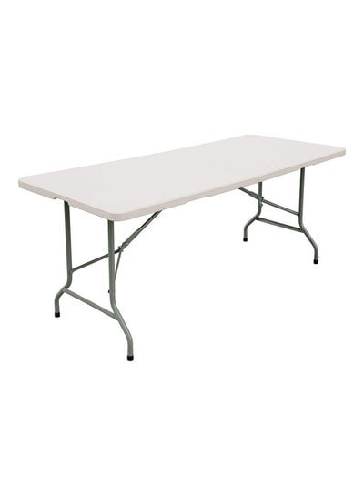 Foldable Buffet Table White/Grey 180 x 72 x 73cm