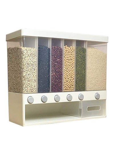 Wall Mounted Cereal Dispenser Clear/White 32.4x38x14.4cm