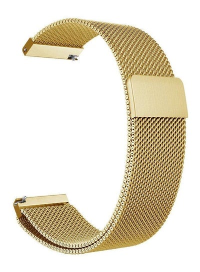 Gear S3 Frontier - Classic Watch Band, 22Mm Milanese Loop Adjustable Stainless Steel Replacement Strap Bands Gold