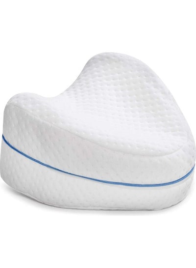 Leg and Knee Foam Support Pillow Soothing Pain Relief for Sciatica, Back And Hips Memory Foam White 25 x 25 x 14cm