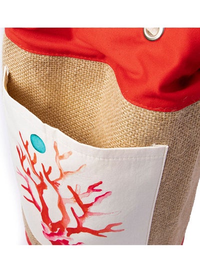 Anemoss Coral Jute Shoulder Bag Multicolour