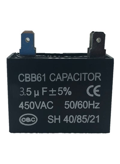 Air Conditioning Capacitor CBB61 3.5uf Black 40x15x20millimeter