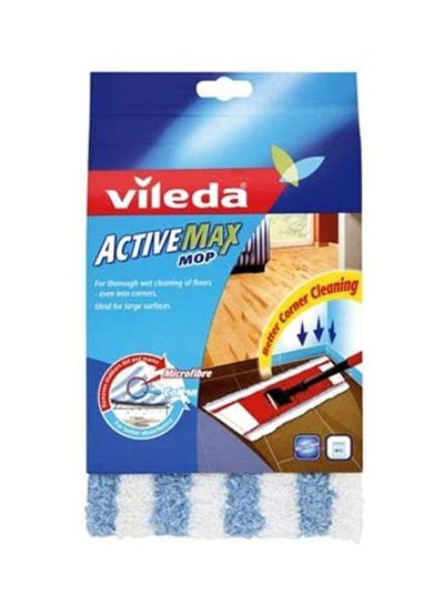 Flat Mop Activemax Refill For Floor Cleaning Blue-White