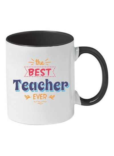 The Best Teacher Ever Mug Black/White 11ounce