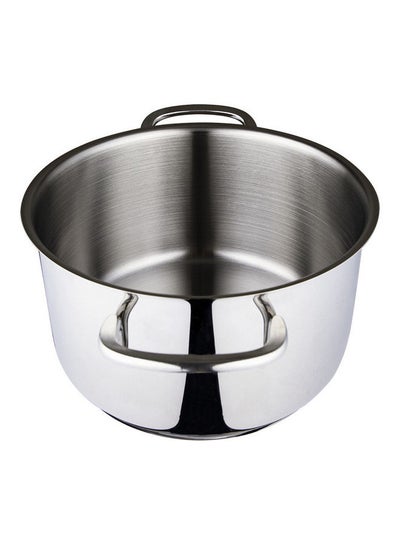 Induction Cookware Stainless Steel 2.64 Quarts Encapsulated Bottom Modernist Stock Pot with Dishwasher Safe Silver 20cm