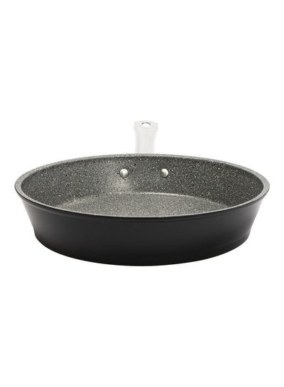 PFOA Free Granite 1.90 Quart Non-Stick Excellence Capsulated Bottom Fry Pan with Oven and Dishwasher Safe Black 26cm