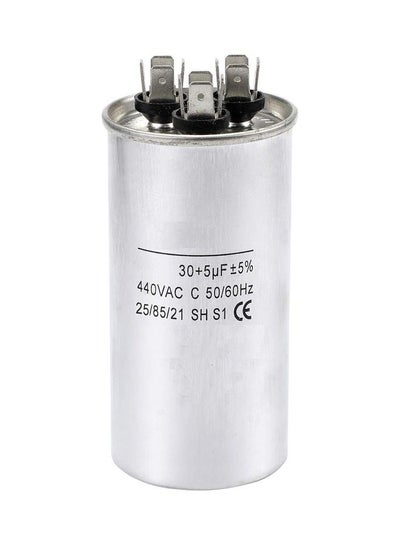 30+5 MFD UF CBB65 Capacitor Air Conditioner Silver
