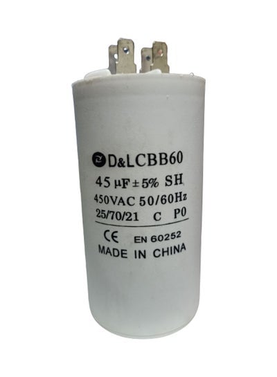 Plastic Shell Capacitor With Frequency Of 50Hz/60Hz For Washer Air Conditioners Compressors Pump & Motors White 4inch