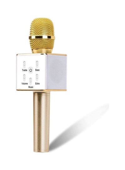 Q7 Portable Wireless Karaoke Microphone Mini Handheld Cellphone Karaoke Player Built-In Bluetooth Speaker Karaoke Mic Machine For Home Ktv 0604Y8ED5DR Yellow