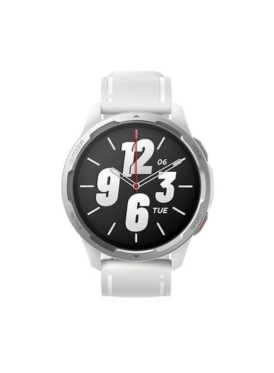 Watch S1 Active 1.43" Touch Screen AMOLED Display 5ATM Water Resistant 12 Days Battery Life GPS 117 Fitness Modes 200+ Faces Bluetooth Phone Call NFC Support Moon White