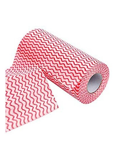 Non Woven Reusable Cleaning Wipe Wash Towel For Kitchen & Household Roll Red
