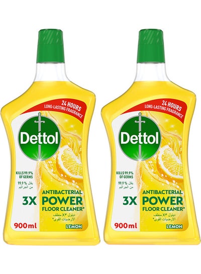 Lemon Antibacterial Power Floor Cleaner 900ml Pack of 2 Yellow