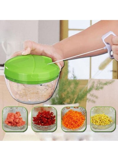 Easy Spin Cutter , Garlic Chopper, Household Mincer/blender Machine, Manual Hand Pull Rope Grinder Kitchen Vegetable