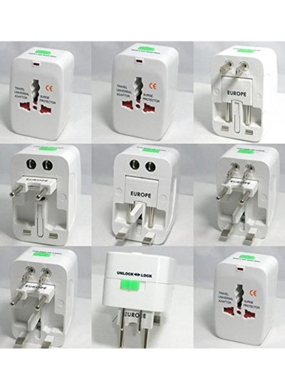 1 Piece All-In-One International Adapter Plug White