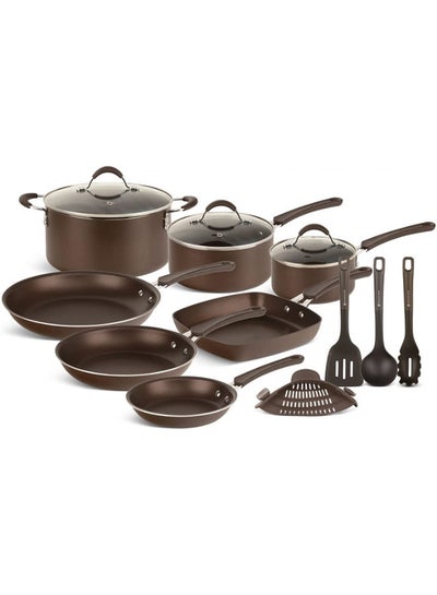 EDENBERG 20-Piece Cookware &Bakeware Set | Bakeware with Lid |Casserole with Lid Ceramic Pot | Nonstick Frypan | Saucepan withGlass Lid