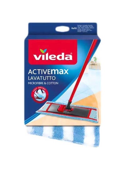 Flat Mop Activemax Refill For Floor Cleaning Blue-White