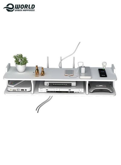 Living room TV wall set-top box router storage rack decoration wall with WIFI hanger