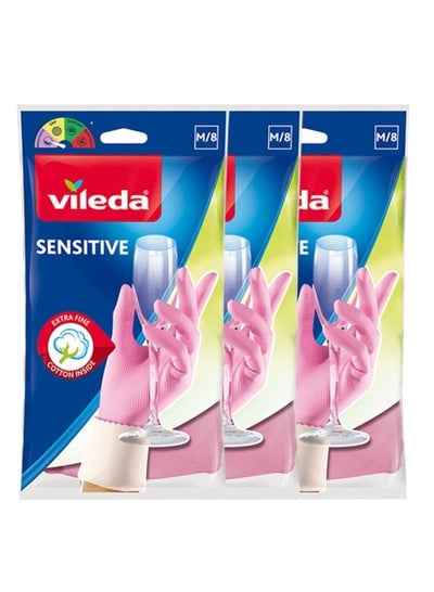 Pack of 3 Pairs Vileda maximum sensitivity Gloves