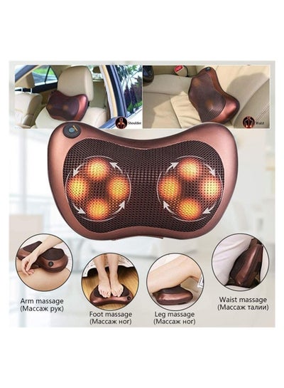Neck Massage Pillow And Shoulders, Adomen, Legs And Back Relaxation By 8 Head With Magnet Vibrator Electric With Heating Kneading Therapy
