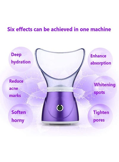 Professional Facial Steamer Sinus Steam Inhaler Home Sauna SPA with Aromatherapy Humidifier Face Steaming Moisturizing Kit Cleansing Pores Blackhead Remover, Control Button for Men and Women