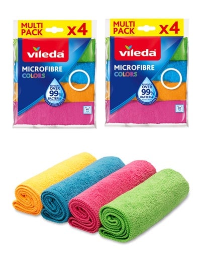 2 Pieces pack of 4 Microfiber Cleaning Cloth Set