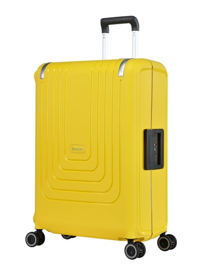 Vertica Hard Case Travel Bag Luggage Trolley Polypropylene Lightweight Suitcase 4 Quiet Double Spinner Wheels With Tsa Lock B0006 Yellow
