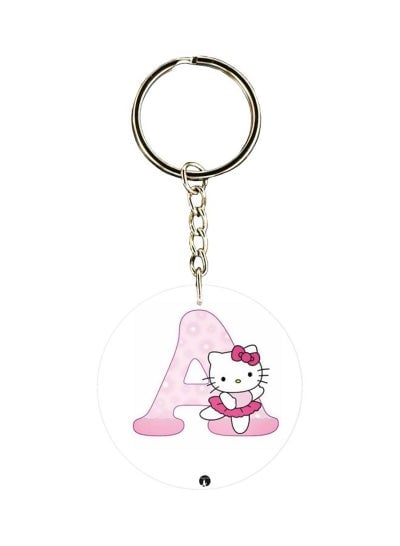 Hello Kitty Letter A Printed Keychain