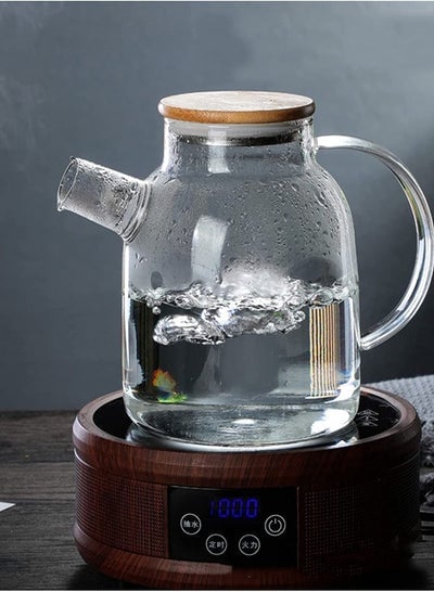 Heat Resistant Glass Flower Tea Pot Set Pure Kettle Coffee Teapot for Office Home