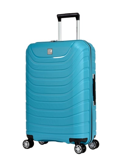 Knight Hard Case Travel Bag Luggage Trolley Polypropylene Lightweight Suitcase 4 Quiet Double Spinner Wheels With Tsa Lock B0011 Light Blue