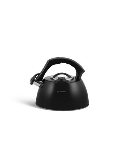 EDENBERG Whistling Kettle with Temperature Indicator 3.0L | Easy Cleaning , Rust-Resistant | Automatic Whistle O pening | Suitable For all Types of Cookers, Including Induction