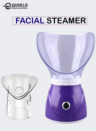Professional Facial Steamer Sinus Steam Inhaler Home Sauna SPA with Aromatherapy Humidifier Face Steaming Moisturizing Kit Cleansing Pores Blackhead Remover, Control Button for Men and Women