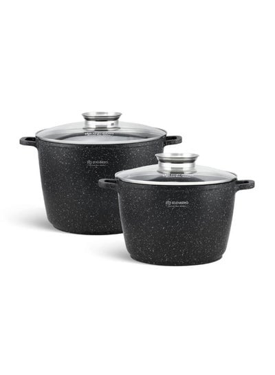 EDENBERG 4-piece Deep Pot Set with Lid| Stove Top Cooking Pot| Cast Iron Deep Pot| Butter Pot| Chamber Pot with Lid