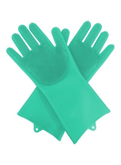Pair Of Silicone Gloves Green