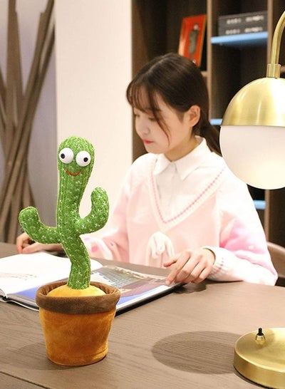 Talking Cactus plant Toy Singing and Dancing animated educational toy Dancer Creative Home Office Car Windowsill Décor Funny Gift for Kids.