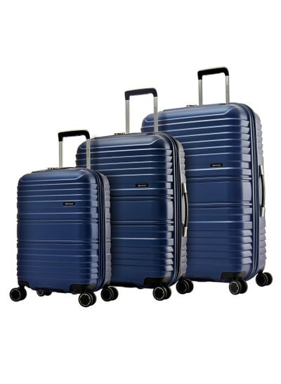 Wheeled Suitcase TPO Hard Case Lightweight and Robust Travel Case 4 Quiet 360 Degree Wheels TSA Lock Telescopic Handle Minimalist & Modern KH16 Set of 3 Aqua Blue