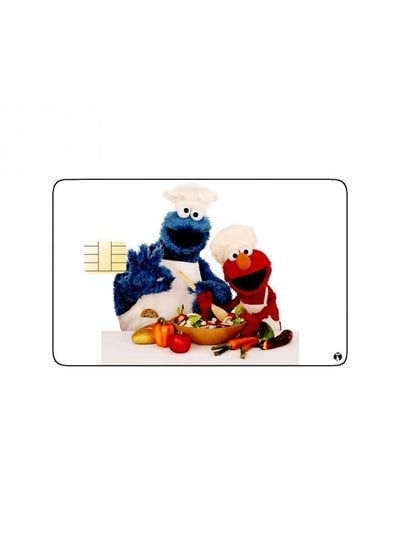 PRINTED BANK CARD STICKER Animation Ernie And Bert From Sesame Street Show