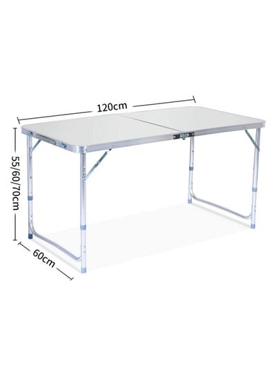Portable Folding Camping Picnic Table with Adjustable Heights for Indoor and Outdoor use