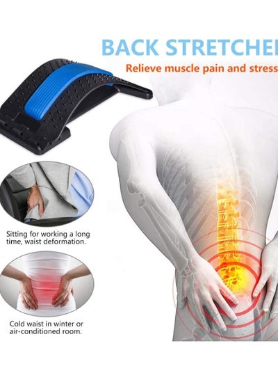 Adjustable Back Stretcher Lumbar Support for Pain Relief with Massaging Points with Electric Octopus Scalp Head Massager for Back Body Relaxation and Stress control.