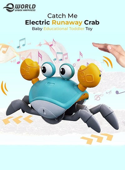 USB Rechargeable Electric Runaway Baby Educational Crab Toy with LED Music for Kids