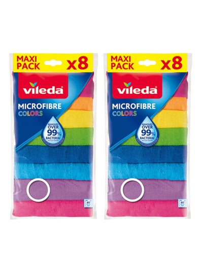 2 Pieces pack of 8 Microfiber Cleaning Cloth Set