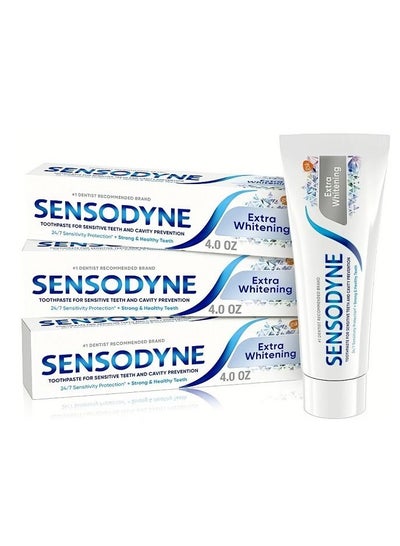 Sensodyne Extra Whitening Sensitive Teeth Whitening Toothpaste  (Pack of 3)