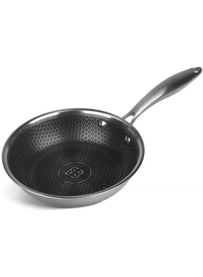 EDENBERG 20cm Fry Pan | Fry Pan for Stove Tops| Small Fry Pan | Steel Fry Pan | Fry Pan Stainless Steel