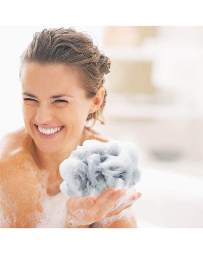 4 Pcs Shower Bath Sponge Shower Loofahs Balls Multicolour